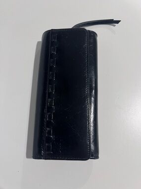 Wallet women’s HOBO Black Leather Zip Key & Card Holder